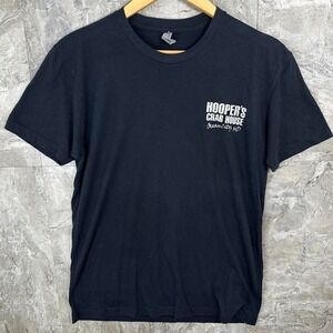 Black and white vintage Hooper's‎ Crab House Beer  t-shirt tee Men's Medium